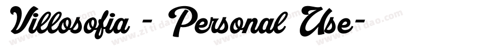Villosofia - Personal Use字体转换